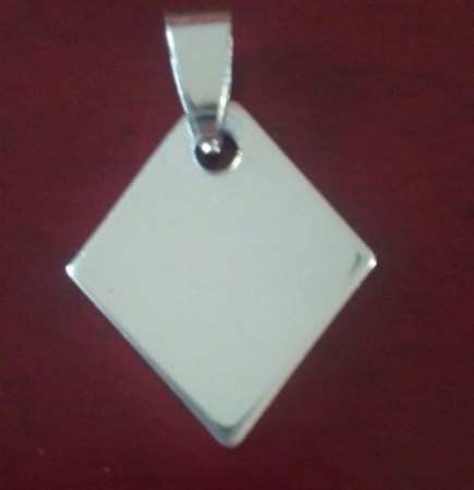 Médaille pour petit animal forme losange